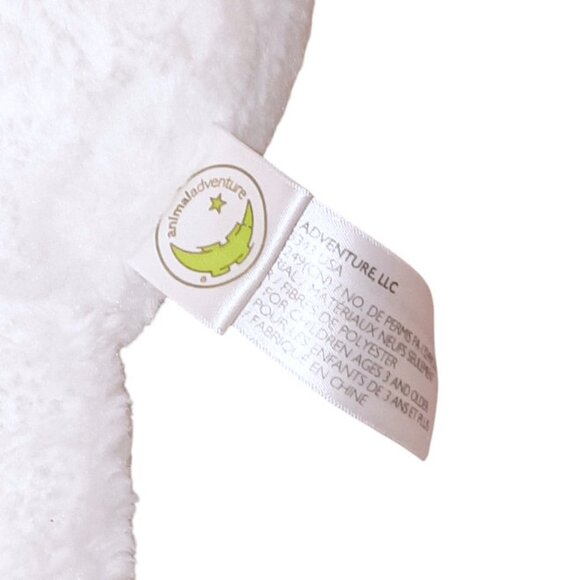 2022 Animal Adventure White & Gray Dog Plush Stuffed Toy 16" - Picture 6 of 6